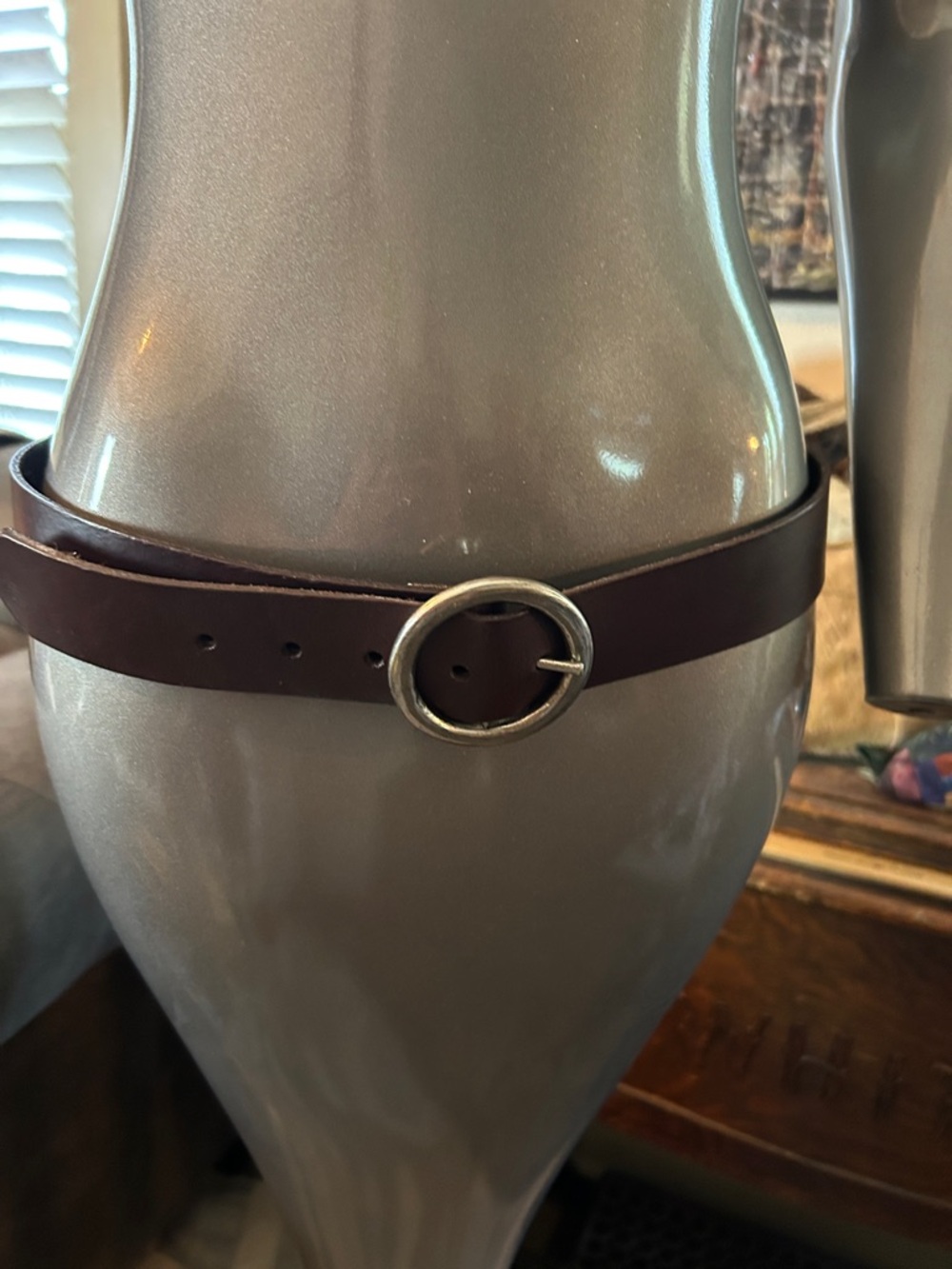 CURFEW Genuine Leather Belt with Round Buckle
